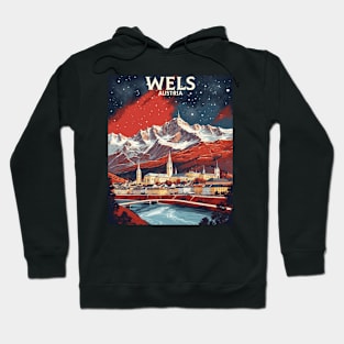 Wels Austria Vintage Travel Retro Tourism Hoodie